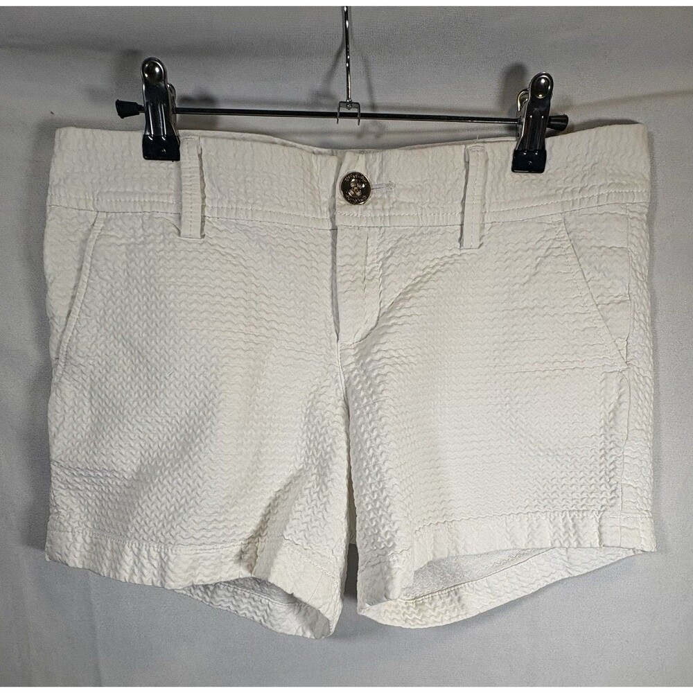 Lily Pulitzer Callahan Shorts Size 6 5” Inseam Jacquard White